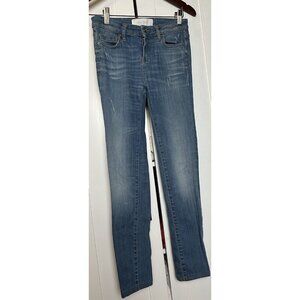 IRO Jeans Women's‎ Size 25 Mid-Rise Skinny Distressed Faded Blue Denim Stretch